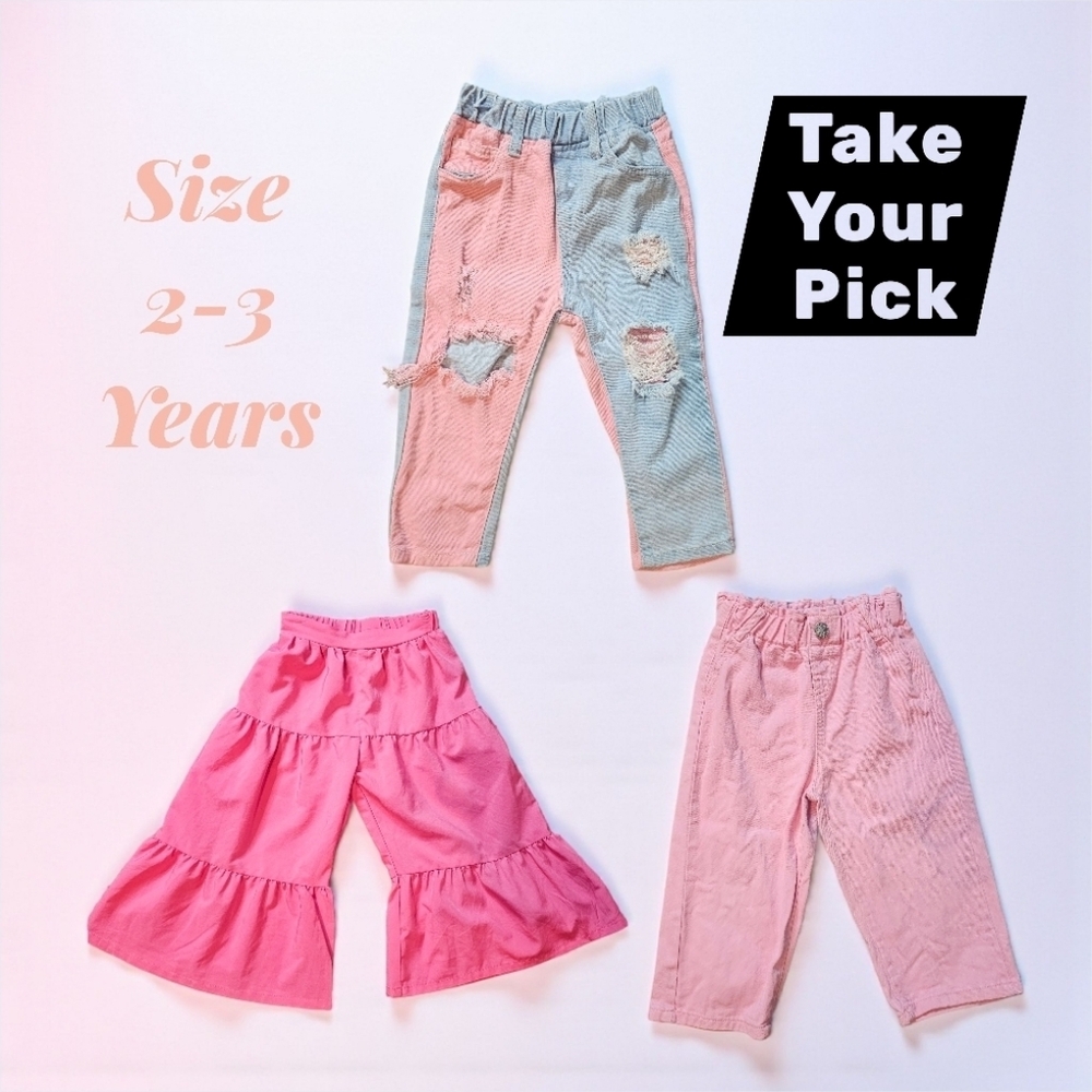 Stylish Kids Bottoms Set - Pink and Blue